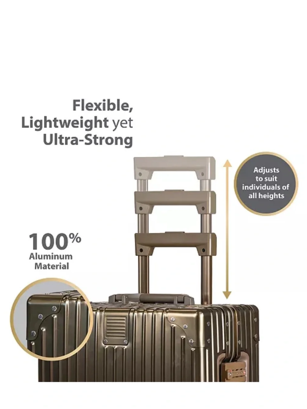 Champs 🔥Elite Hardside Carry-on Luggage Metallic Hard-Shell Spinner suitcase